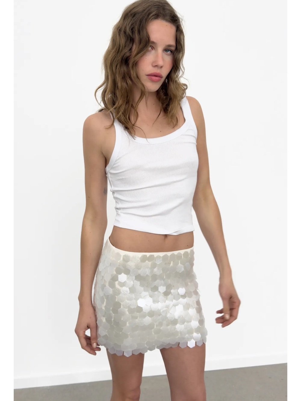 Zara SEQUIN MINI SKIRT
